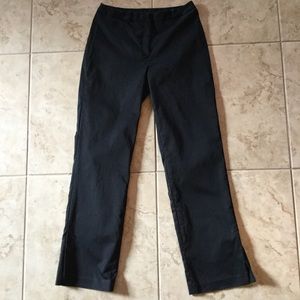 Ann Taylor LOFT Slit Hem Black Pants Size 4